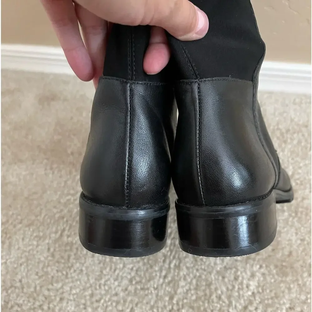Michael‎ Kors Joanie Black Over the Knee Leather Stretch Boots